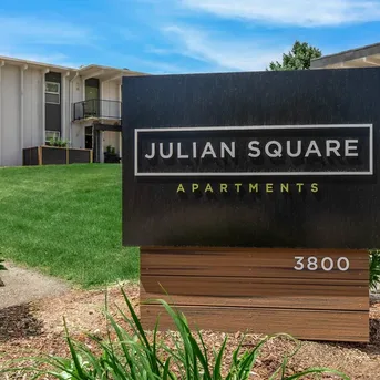 Julian Square Apartments monument sign alternate view