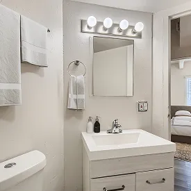 Bathroom vanity at Julian Square Apartments