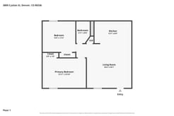 One Bedroom floor plan layout